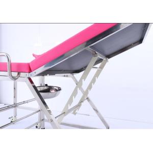 304SS Adjustable Hospital Bed Trolley For Patient Gynecology Examination