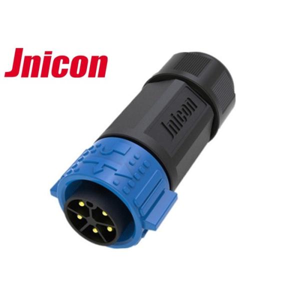 Buy Gold Plating 5 Pin Waterproof Connector 30A Push Lock Automation Adapter at wholesale prices