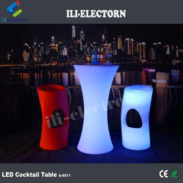 Illuminated led plastic lighting furniture set cocktail table