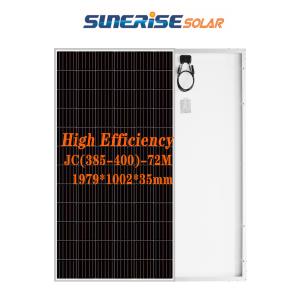 Aluminium Frame 390W 49.3V Monocrystalline Solar Panel