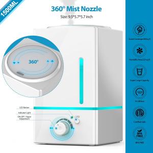 Home Use 1500ml Plastic Cool Mist Aroma Diffuser