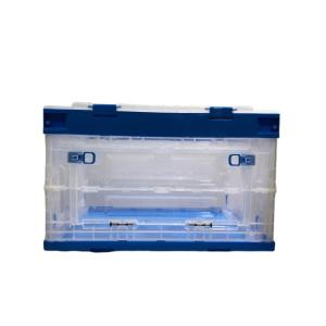 Recyclable Plastic Stacking Crates Clear Plastic Storage Box With Handle