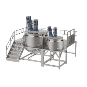 Liquid Blending Vacuum Emulsifier Mixer With Hydraulic Lifting Lid