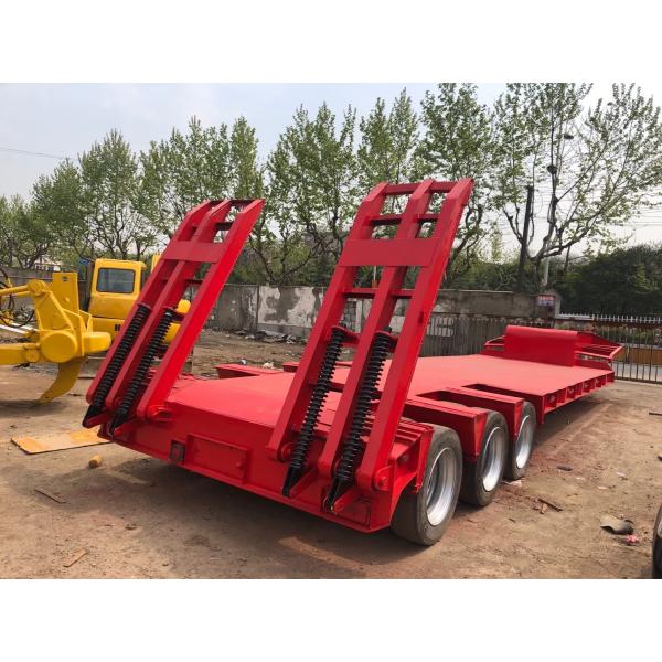 Buy Gooseneck Lowboy Low Bed Truck Trailer Used Flatbed Trailer 3 Axle 40T 50T at wholesale prices
