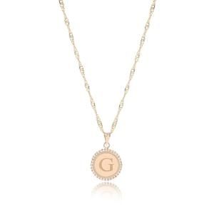 18K Gold ‘G’ Pendant Necklace