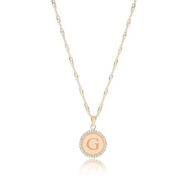 18K Gold ‘G’ Pendant Necklace