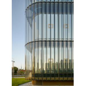 ASTM C1464 Curved Glass Curtain Walls 6106 Toughened Glass Wall
