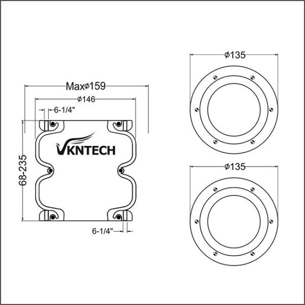 2B 2500 Suspension Air Spring 2B 6951