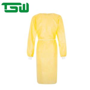 Dust Proof Nonwoven Isolation Gown With Knitted Cuff