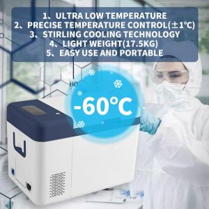 Refport Mini Freezer -60C Low Temperature 12V/24V DC Portable Refrigerator for