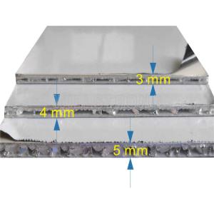 20MM Silver Honeycomb Composite Panels , Economical And Aesthetic Honeycomb