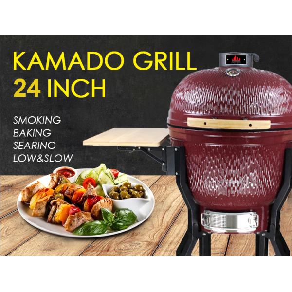 24 Inch BBQ Style Ceramic Grills Kamado Smoker Keramische BBQ for Home and Garden