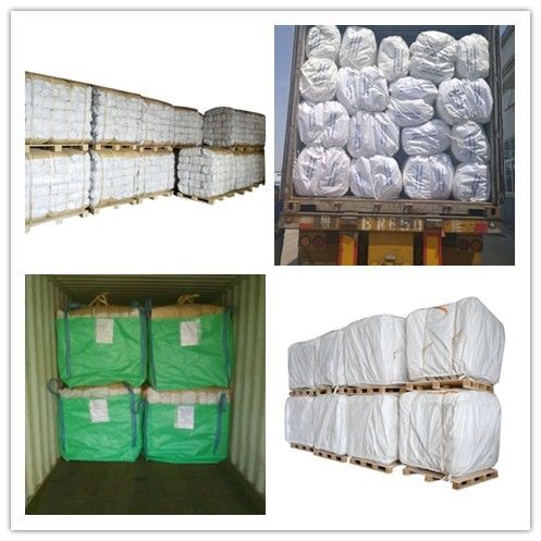 1 Ton Flat Bottom FIBC Bulk Bags / PP Tubular Big Bag With Stevedore Loops