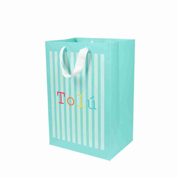 ISO Custom Printed Paper Gift Bags Bulk Order CMYK / Pantone Color