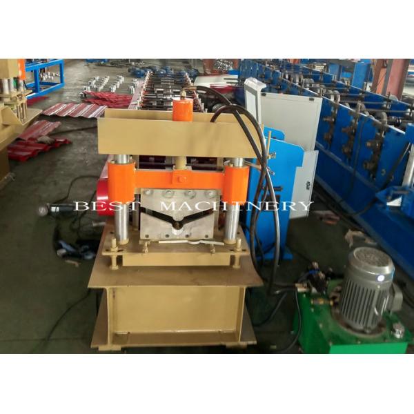 Cold Roll Color Steel Metal Roof Ridge Cap Forming Machine hydraulic Cutting type