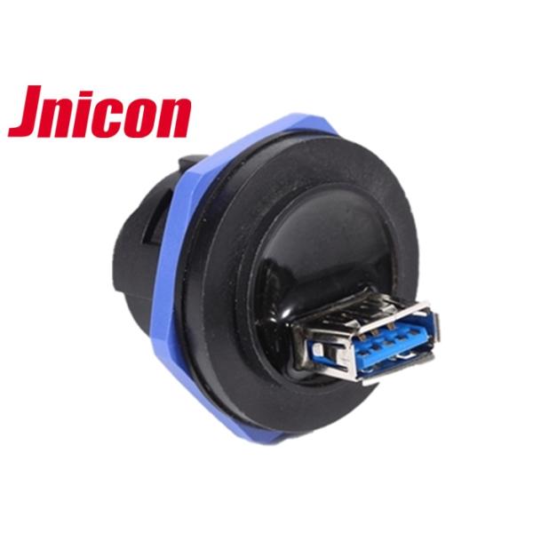 Quick Lock Waterproof USB Connector , Waterproof USB Female Connector Micro Charging Port