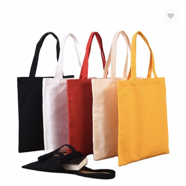 Buy Blank Cotton Canvas Grocery Tote Custom Tote Bags Eco Friendly at wholesale prices