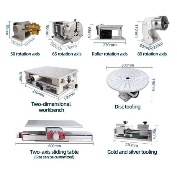 All In One Desktop Mini Laser Engraving Machine 20W 30W 50W Fiber Laser Marker