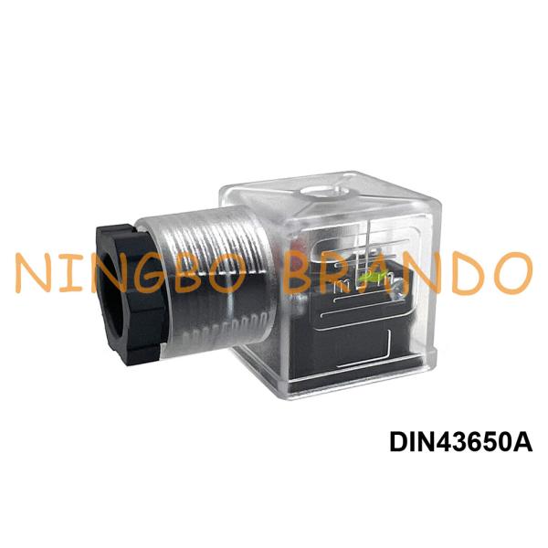 Buy DIN43650A Solenoid Valve Coil Connector Transparent DIN 43650 Form A at wholesale prices