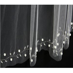 2018 New European and American double wedding, wedding, face veil, hand-stitched