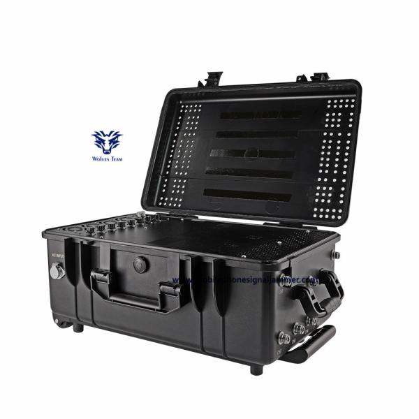 Buy Prison Signal Drone Signal Jammer WIFI 5.8G GPS Fan Cooled Rack Enclosure With Casters at wholesale prices