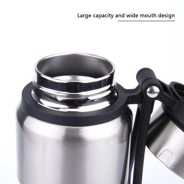 2020 New Design Wide Mouth Portable Sports Drinking Metal Water Bottle, Double wall Stainless Steel Insulated Hydro Vacuum Flask