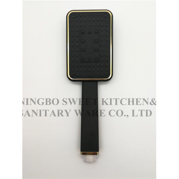 Golden chrome plated shower head hand shower set square overhead shower rain shower bathroom self-cleaning