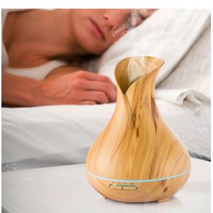 Ultrasonic Wood Grain 400ml Aroma Essential Oil Diffuser