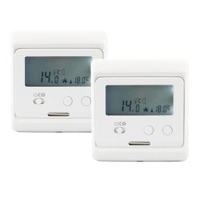 ABS Material Electronic Room Thermostat Temperature Control Gray Backlight
