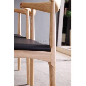 Modern Ash Wood Nordic Design Leather European Dining Chair