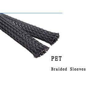 Pet Electrical Wrap Around Braided Sleeving , Wire Protection Sleeve Fire