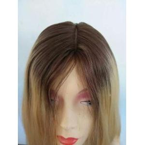 Quality 10 Inches 5A Brazilian Human Hair Kosher Wig Dark Root ,Brazilian Human Hair Wig for sale