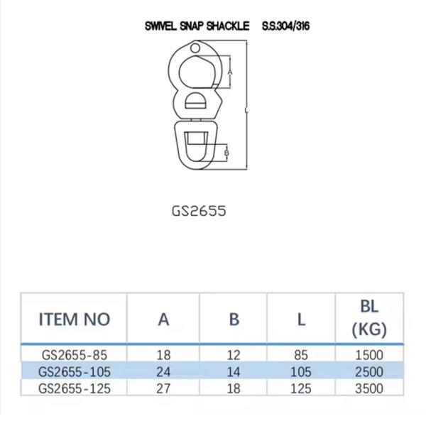 Rigging Hardware Stainless Steel Quick Release Swivel Snap Shackle with Trigger