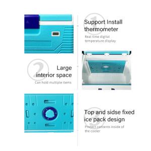 PU Insulated Medical Cooler Box for Blood Transport 510x315x355mm