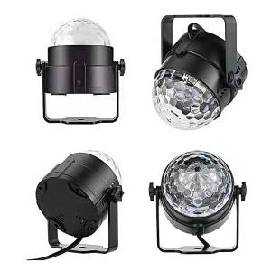 IR Remote Control USB RGB Strobe Rotation LED Crystal Magic Ball light for Party