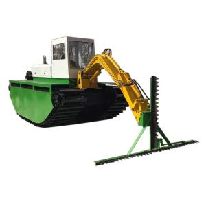 Amphibious Aquatic Weed Harvester water hyacinth reed harvesting cutting machine