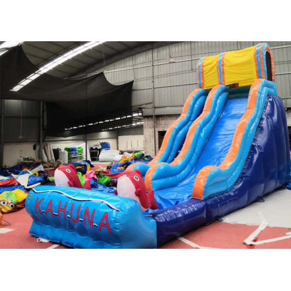 Buy 0.55mm PVC Inflatable Backyard Water Slide Neat Stitching Thread at wholesale prices