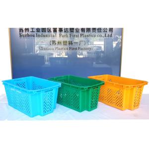 China Mesh Nestable Crate Turnover Plastic Mushroom Crate Stackable Moving Bins on sale