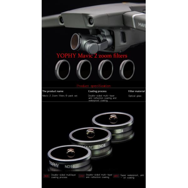 Custom Dji Polarizing Filter , Outlook Polar Pro Phantom Filters For DJI MAVIC 2 ZOOM