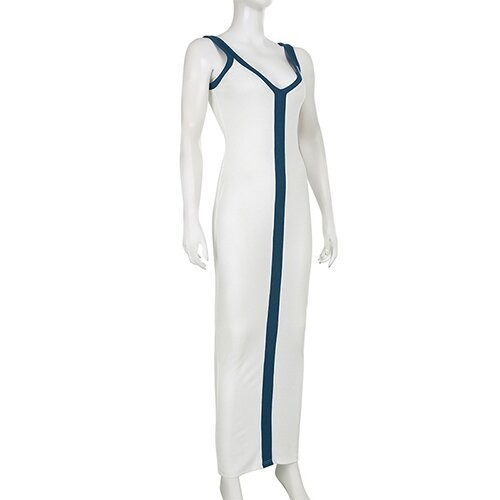 OEM manufactory 2023 Cross -border European and American V -line low -necked sleeveless slim temperament