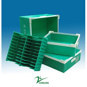 Quality Okra Folding PP Carton Box Correx Storage Corrugated PP Box for sale