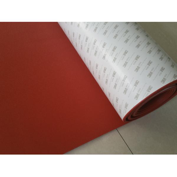 Buy Industrial Grade 100% Virgin Silicone Foam Rubber Sheet with Backing Adhesive 3M Red at wholesale prices