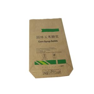 25kg Multi Layers Kraft Paper Bag Custom Printing With Flat Bottom