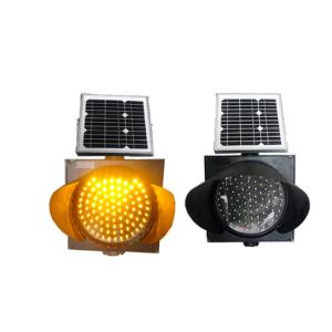 China Yellow High Brightness 12V 7AH Solar Powered Traffic Lights Plastic on sale