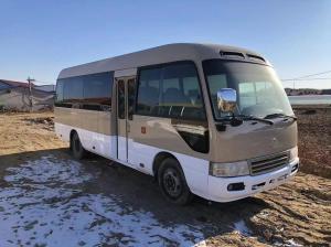 China Toyota Coaster Bus 23 Seater Toyota Mini Bus 2TR Gasoline Engine 2nd Hand School Bus on sale