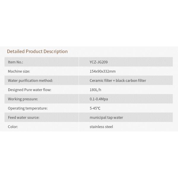 Alkalince Ceramic Countertop Water Filter Purifier Faucet Mounted Two Stage