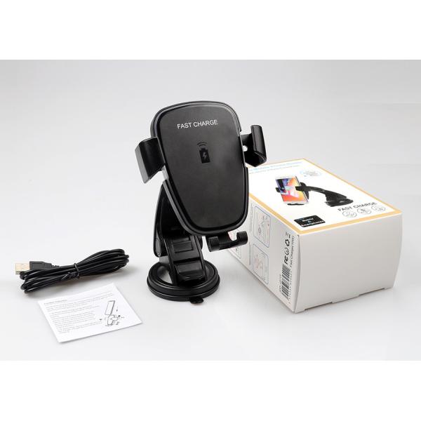 2018 Shenzhen 10W fast charger with holder qi standard usb cell phone wireless car charger for Samsung IPhone