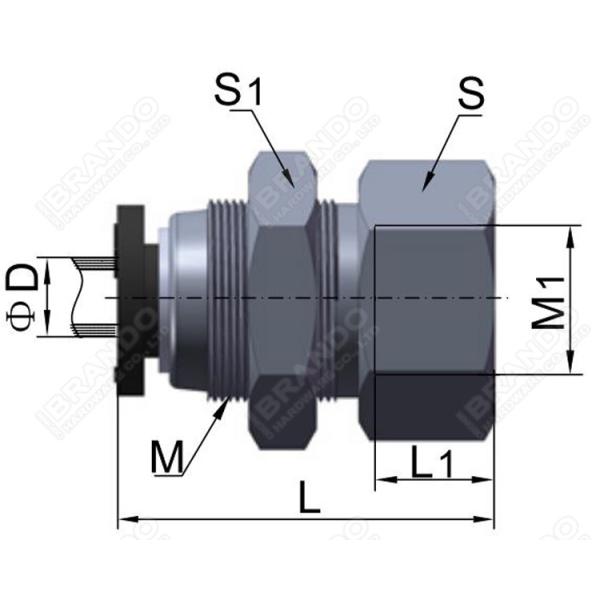 PMF Bulkhead Female Straight Pneumatic Hose Fittings 1/8'' 1/4'' 3/8'' 1/2''
