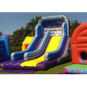 Quality Safety Logo Printing Commercial Inflatable Slide With Climbing Stairs for sale