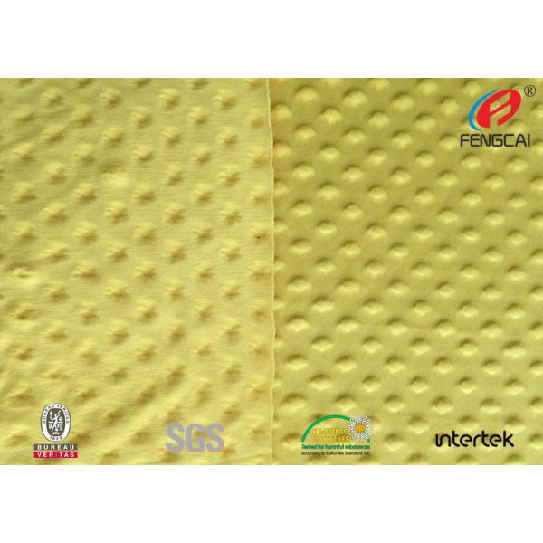 Buy Embossed 100% Polyester Soft Velboa / Minky Dot Minky Plush Fabric at wholesale prices